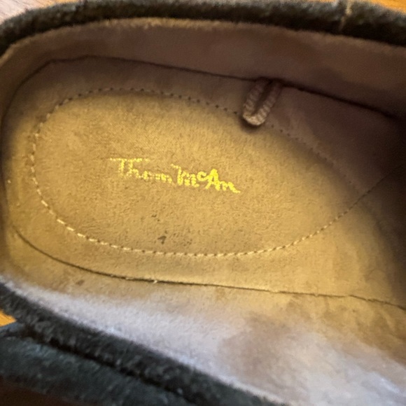 Thom Mcan size 7 slip on leather wedge green shoes - Picture 7 of 8